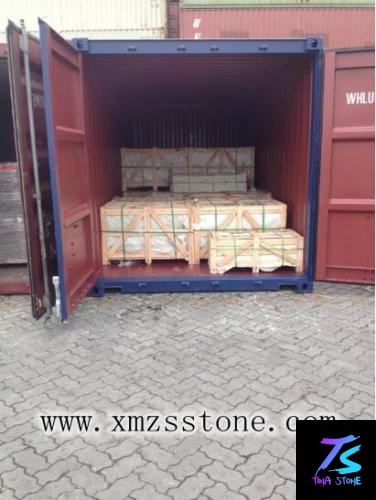 Packing & Loading Container marble granite tiles Wooden Crates Plastic sheet