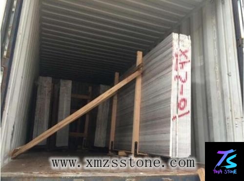 Packing & Loading Container marble granite  slabs Wooden Crates Plastic sheet