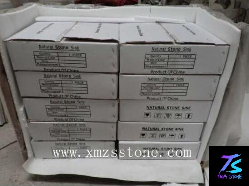 Packing & Loading Container for stone sinks carton box Wooden Crates Plastic sheet