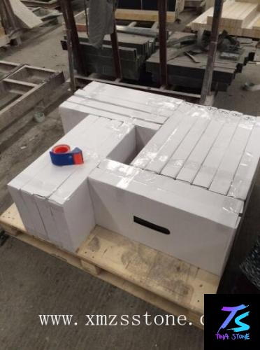 Packing & Loading Container marble granite tiles small slabs Wooden Crates Plastic sheet