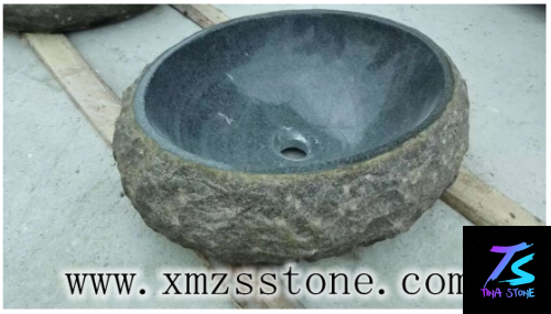 Black Granite, stone wash sink