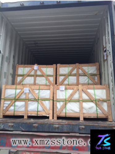 Packing & Loading Container marble granite tiles Wooden Crates Plastic sheet