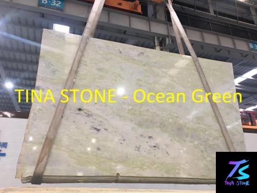 Ocean Green Marble Wave Wall Tiles Floor Covering