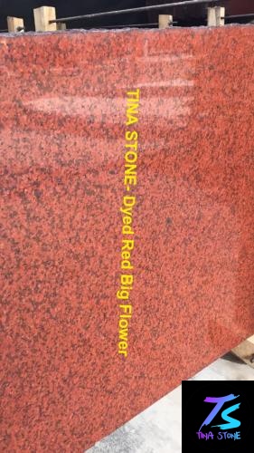 Dyed Red  ,Granite Stone Slabs  , Tiles Floor Wall