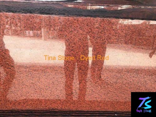 Dyed Red  ,Granite Stone Slabs  , Tiles Floor Wall