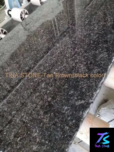 Tan Brown Black Color  ,Granite Slabs  , Tiles Floor Wall