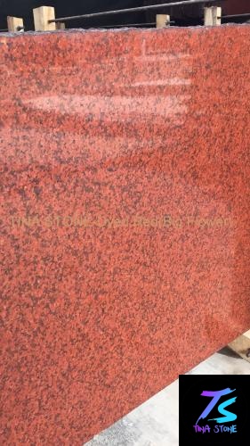 Dyed Red Big Flower  ,Granite Slabs  , Tiles Floor Wall